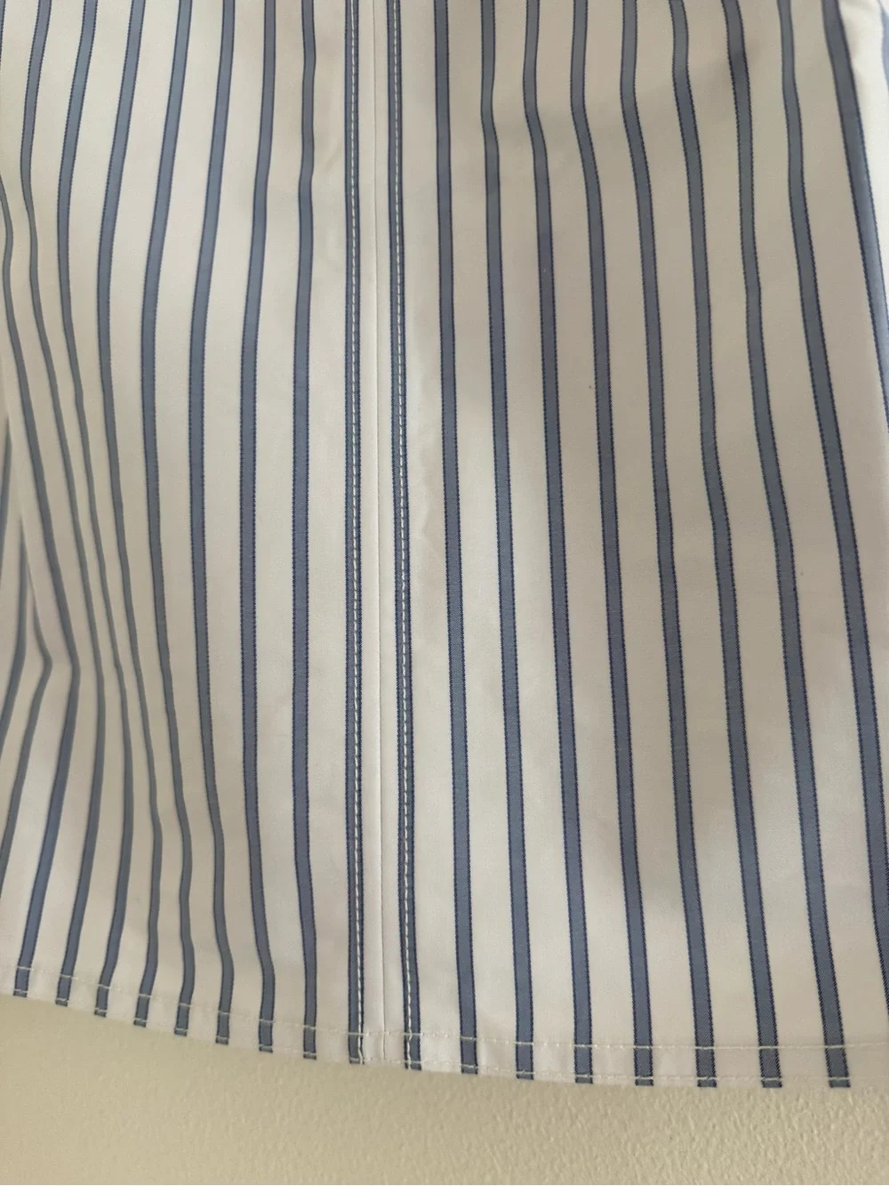 J. Crew Blue and White Striped Shell top in striped double cotton poplin NWT